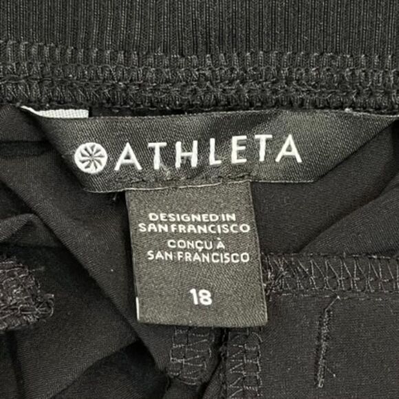 Athleta Brooklyn Ankle Pant Black Size 18 Mid Rise Straight Leg Pockets Stretch - Picture 8 of 10
